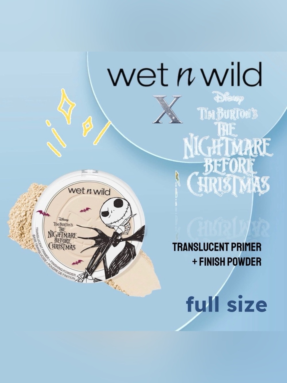 ⚡️🇺🇸🆕📦NIB WET N WILD x DISNEY | FULL | Translucent Primer + Finish Powder